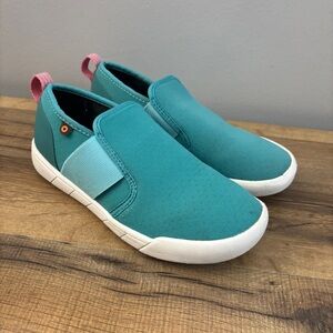Bogs Kicker II Elastic Slip On Shoes Aqua Unisex Big Kids